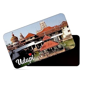 dhcrafts rectangular rubber fridge magnetmagnetic card multicolor karnataka udupi d2 design pack of 1 86cm x 54cm