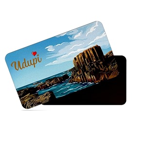 dhcrafts rectangular rubber fridge magnetmagnetic card multicolor karnataka udupi d1 design pack of 1 86cm x 54cm
