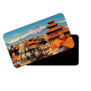 dhcrafts rectangular rubber fridge magnetmagnetic card multicolor nepal design pack of 1 86cm x 54cm