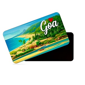 dhcrafts rectangular rubber fridge magnetmagnetic card multicolor goa design pack of 1 86cm x 54cm
