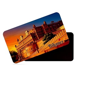 dhcrafts rectangular rubber fridge magnetmagnetic card multicolor bikaner rajasthan design pack of 1 86cm x 54cm