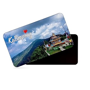 dhcrafts rectangular rubber fridge magnetmagnetic card multicolor west bengal kalimpong design pack of 1 86cm x 54cm