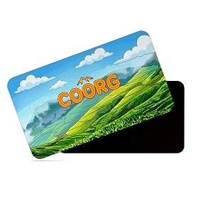 dhcrafts rectangular rubber fridge magnetmagnetic card multicolor karnataka coorg d2 design pack of 1 86cm x 54cm
