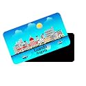 dhcrafts Rectangular Rubber Fridge MagnetMagnetic Card Blue