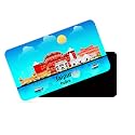 dhcrafts Rectangular Rubber Fridge MagnetMagnetic Card Blue