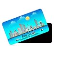 dhcrafts Rectangular Rubber Fridge MagnetMagnetic Card Blue