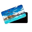 dhcrafts Rectangular Rubber Fridge Magnet/Magnetic Card Multicolor Ladakh Pangong Lake Design Pack of 1 (8.6cm x 5.4cm)