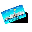 dhcrafts Rectangular Rubber Fridge MagnetMagnetic Card Blue