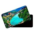 dhcrafts Rectangular Rubber Fridge Magnet/Magnetic Card Multicolor Uttarakhand Nainital Design Pack of 1 (8.6cm x 5.4cm)