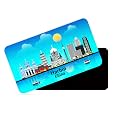 dhcrafts Rectangular Rubber Fridge MagnetMagnetic Card Blue