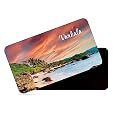 dhcrafts Rectangular Rubber Fridge Magnet/Magnetic Card Multicolor Kerala Varkala Design Pack of 1 (8.6cm x 5.4cm)