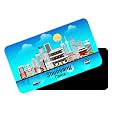 dhcrafts Rectangular Rubber Fridge MagnetMagnetic Card Blue