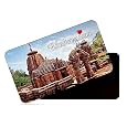dhcrafts Rectangular Rubber Fridge Magnet/Magnetic Card Multicolor Odisha Bhubaneswar Design Pack of 1 (8.6cm x 5.4cm)