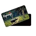 dhcrafts Rectangular Rubber Fridge Magnet/Magnetic Card Multicolor Assam Kaziranga Design Pack of 1 (8.6cm x 5.4cm)
