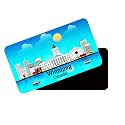 dhcrafts Rectangular Rubber Fridge MagnetMagnetic Card Blue