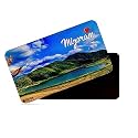 dhcrafts Rectangular Rubber Fridge Magnet/Magnetic Card Multicolor Mizoram Design Pack of 1 (8.6cm x 5.4cm)