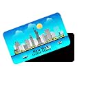 dhcrafts Rectangular Rubber Fridge MagnetMagnetic Card Blue