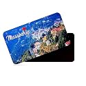 dhcrafts Rectangular Rubber Fridge Magnet/Magnetic Card Multicolor Himachal Pradesh Mussoorie D1 Design Pack of 1 (8.6cm x 5.4cm)