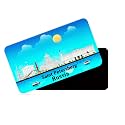 dhcrafts Rectangular Rubber Fridge MagnetMagnetic Card Blue