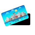 dhcrafts Rectangular Rubber Fridge MagnetMagnetic Card Blue