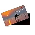 dhcrafts Rectangular Rubber Fridge Magnet/Magnetic Card Multicolor Gujarat Rann of Kutch Design Pack of 1 (8.6cm x 5.4cm)