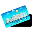 dhcrafts Rectangular Rubber Fridge MagnetMagnetic Card Blue
