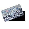 dhcrafts Rectangular Rubber Fridge Magnet/Magnetic Card Multicolor Uttarakhand Kanatal Design Pack of 1 (8.6cm x 5.4cm)