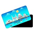 dhcrafts Rectangular Rubber Fridge MagnetMagnetic Card Blue