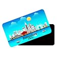 dhcrafts Rectangular Rubber Fridge MagnetMagnetic Card Blue