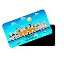 dhcrafts Rectangular Rubber Fridge MagnetMagnetic Card Blue