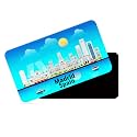 dhcrafts Rectangular Rubber Fridge MagnetMagnetic Card Blue