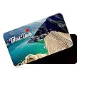 dhcrafts Rectangular Rubber Fridge Magnet/Magnetic Card Multicolor Uttarakhand Tehri Dam Design Pack of 1 (8.6cm x 5.4cm)