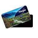 dhcrafts Rectangular Rubber Fridge Magnet/Magnetic Card Multicolor Jammu and Kashmir Pahalgam Design Pack of 1 (8.6cm x 5.4cm)
