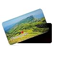 dhcrafts Rectangular Rubber Fridge Magnet/Magnetic Card Multicolor Karnataka Chikmangalur D9 Design Pack of 1 (8.6cm x 5.4cm)