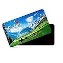 dhcrafts Rectangular Rubber Fridge Magnet/Magnetic Card Multicolor Kashmir D2 Design Pack of 1 (8.6cm x 5.4cm)