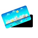 dhcrafts Rectangular Rubber Fridge MagnetMagnetic Card Blue