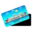 dhcrafts Rectangular Rubber Fridge MagnetMagnetic Card Blue