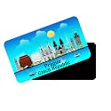 dhcrafts Rectangular Rubber Fridge MagnetMagnetic Card Blue