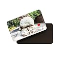 dhcrafts Rectangular Rubber Fridge Magnet/Magnetic Card Multicolor Chandigarh Rock Garden Design Pack of 1 (8.6cm x 5.4cm)