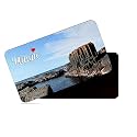 dhcrafts Rectangular Rubber Fridge Magnet/Magnetic Card Multicolor Karnataka Udupi D1 Design Pack of 1 (8.6cm x 5.4cm)