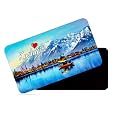 dhcrafts Rectangular Rubber Fridge Magnet/Magnetic Card Multicolor Kashmir D1 Design Pack of 1 (8.6cm x 5.4cm)
