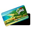 dhcrafts Rectangular Rubber Fridge Magnet/Magnetic Card Multicolor Goa Design Pack of 1 (8.6cm x 5.4cm)