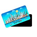 dhcrafts Rectangular Rubber Fridge MagnetMagnetic Card Blue