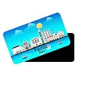 dhcrafts Rectangular Rubber Fridge MagnetMagnetic Card Blue