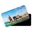 dhcrafts Rectangular Rubber Fridge Magnet/Magnetic Card Multicolor Gujarat Dwarka Design Pack of 1 (8.6cm x 5.4cm)