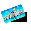 dhcrafts Rectangular Rubber Fridge MagnetMagnetic Card Blue