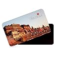 dhcrafts Rectangular Rubber Fridge Magnet/Magnetic Card Multicolor Uttar Pradesh Varanasi Design Pack of 1 (8.6cm x 5.4cm)