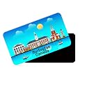 dhcrafts Rectangular Rubber Fridge MagnetMagnetic Card Blue