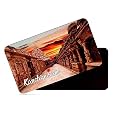 dhcrafts Rectangular Rubber Fridge Magnet/Magnetic Card Multicolor Tamil Nadu Kanchipuram Design Pack of 1 (8.6cm x 5.4cm)