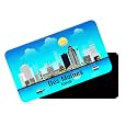 dhcrafts Rectangular Rubber Fridge MagnetMagnetic Card Blue